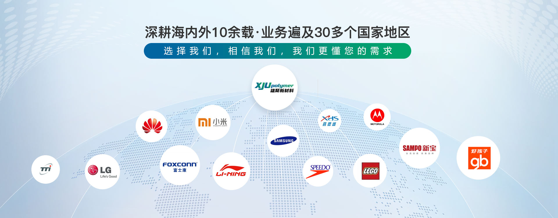 专利技术，挤塑工艺，满足客户个性化应用需求，持续研发特定配方-雄聚
